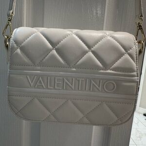 Valentino Quilted White Crossbody Bag